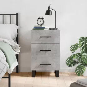  betonszürke szerelt fa éjjeliszekrény 40 x 40 x 66 cm