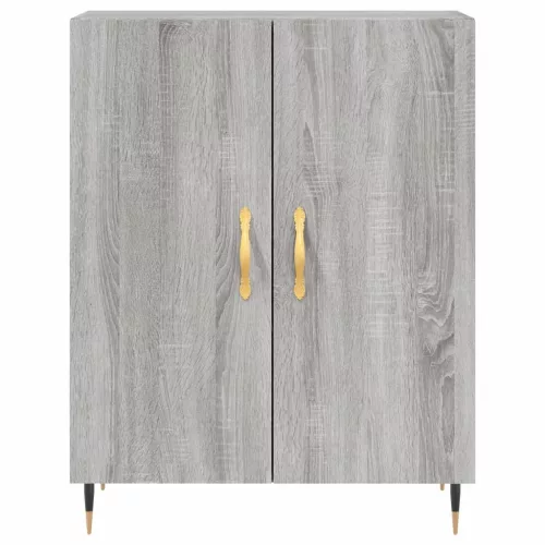  szürke sonoma színű szerelt fa tálalószekrény 69,5 x 34 x 90 cm