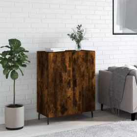    füstös tölgy színű szerelt fa tálalószekrény 69,5 x 34 x 90 cm