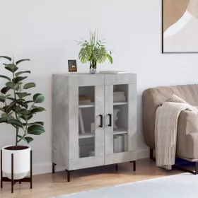  betonszürke szerelt fa tálalószekrény 69,5 x 34 x 90 cm
