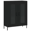  fekete szerelt fa tálalószekrény 69,5 x 34 x 90 cm