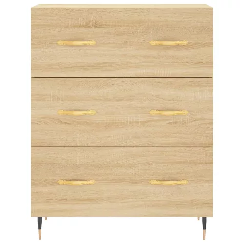  sonoma tölgy színű szerelt fa tálalószekrény 69,5 x 34 x 90 cm