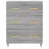  szürke sonoma színű szerelt fa tálalószekrény 69,5 x 34 x 90 cm