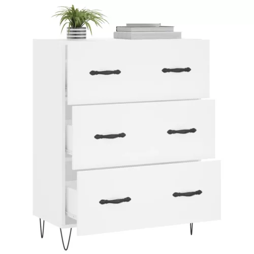  fehér szerelt fa tálalószekrény 69,5 x 34 x 90 cm