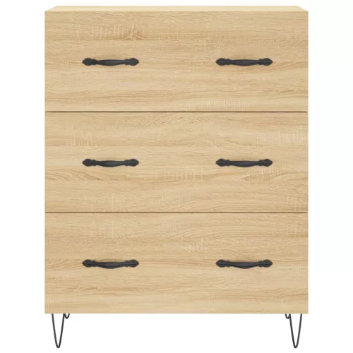  sonoma tölgy színű szerelt fa tálalószekrény 69,5 x 34 x 90 cm