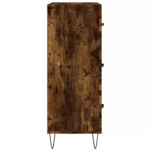  füstös tölgy színű szerelt fa tálalószekrény 69,5 x 34 x 90 cm