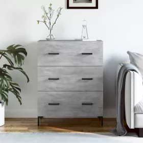  betonszürke szerelt fa tálalószekrény 69,5 x 34 x 90 cm