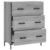  szürke sonoma színű szerelt fa tálalószekrény 69,5 x 34 x 90 cm