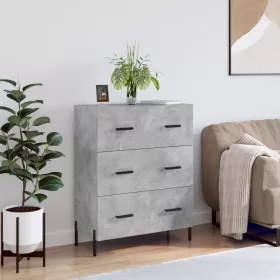  betonszürke szerelt fa tálalószekrény 69,5 x 34 x 90 cm