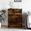  füstös tölgy színű szerelt fa tálalószekrény 69,5 x 34 x 90 cm