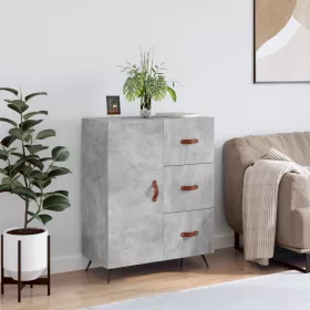 betonszürke szerelt fa tálalószekrény 69,5 x 34 x 90 cm