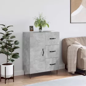  betonszürke szerelt fa tálalószekrény 69,5 x 34 x 90 cm