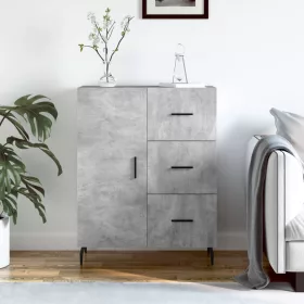  betonszürke szerelt fa tálalószekrény 69,5 x 34 x 90 cm