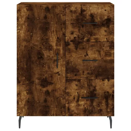  füstös tölgy színű szerelt fa tálalószekrény 69,5 x 34 x 90 cm