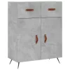  betonszürke szerelt fa tálalószekrény 69,5 x 34 x 90 cm