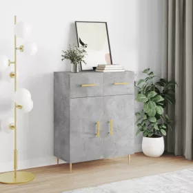  betonszürke szerelt fa tálalószekrény 69,5 x 34 x 90 cm