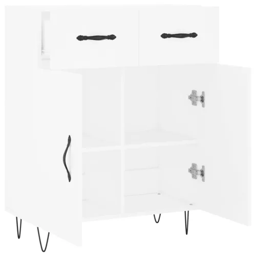  fehér szerelt fa tálalószekrény 69,5 x 34 x 90 cm