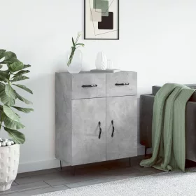  betonszürke szerelt fa tálalószekrény 69,5 x 34 x 90 cm