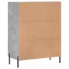  betonszürke szerelt fa tálalószekrény 69,5 x 34 x 90 cm
