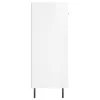  magasfényű fehér szerelt fa tálalószekrény 69,5 x 34 x 90 cm