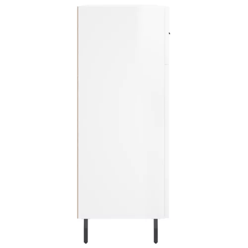  magasfényű fehér szerelt fa tálalószekrény 69,5 x 34 x 90 cm