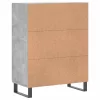  betonszürke szerelt fa tálalószekrény 69,5 x 34 x 90 cm