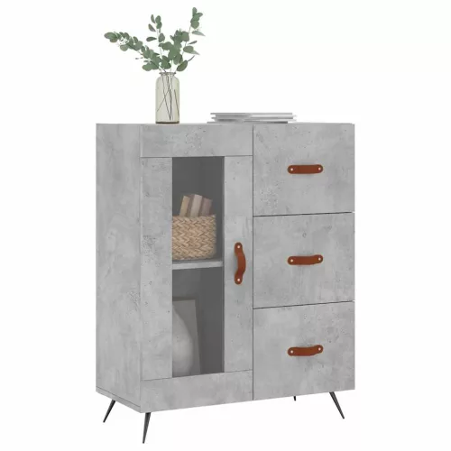  betonszürke szerelt fa tálalószekrény 69,5 x 34 x 90 cm