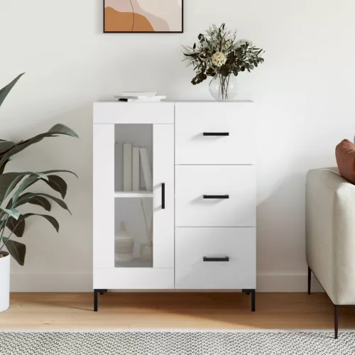  fehér szerelt fa tálalószekrény 69,5 x 34 x 90 cm