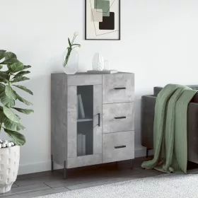  betonszürke szerelt fa tálalószekrény 69,5 x 34 x 90 cm