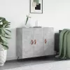 betonszürke szerelt fa tálalószekrény 90 x 34 x 80 cm