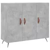  betonszürke szerelt fa tálalószekrény 90 x 34 x 80 cm