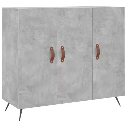  betonszürke szerelt fa tálalószekrény 90 x 34 x 80 cm