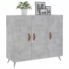 betonszürke szerelt fa tálalószekrény 90 x 34 x 80 cm