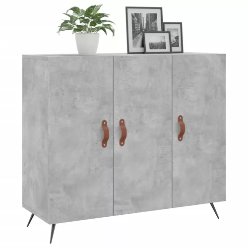  betonszürke szerelt fa tálalószekrény 90 x 34 x 80 cm