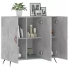  betonszürke szerelt fa tálalószekrény 90 x 34 x 80 cm