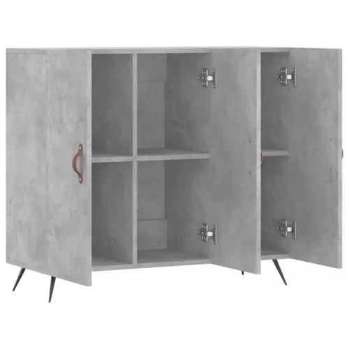  betonszürke szerelt fa tálalószekrény 90 x 34 x 80 cm