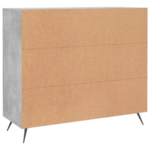  betonszürke szerelt fa tálalószekrény 90 x 34 x 80 cm