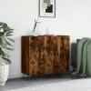  füstös tölgy színű szerelt fa tálalószekrény 90 x 34 x 80 cm