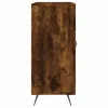  füstös tölgy színű szerelt fa tálalószekrény 90 x 34 x 80 cm