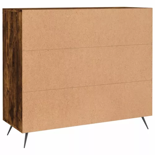  füstös tölgy színű szerelt fa tálalószekrény 90 x 34 x 80 cm