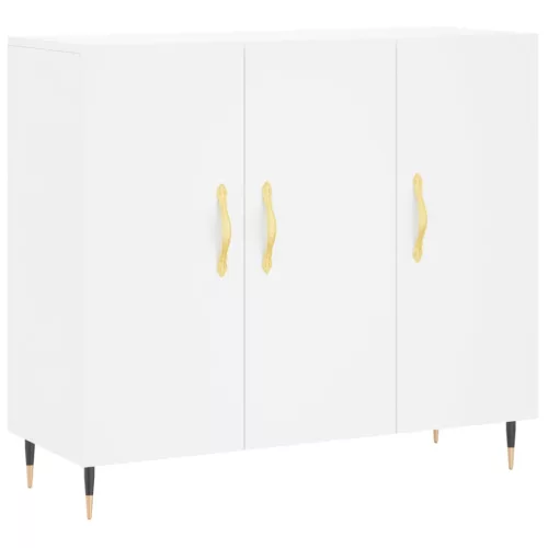  fehér szerelt fa tálalószekrény 90 x 34 x 80 cm