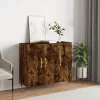  füstös tölgy színű szerelt fa tálalószekrény 90 x 34 x 80 cm