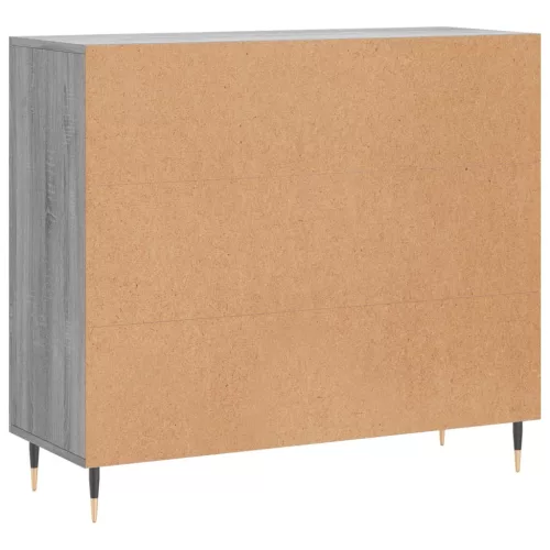  szürke sonoma színű szerelt fa tálalószekrény 90 x 34 x 80 cm