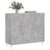  betonszürke szerelt fa tálalószekrény 90 x 34 x 80 cm