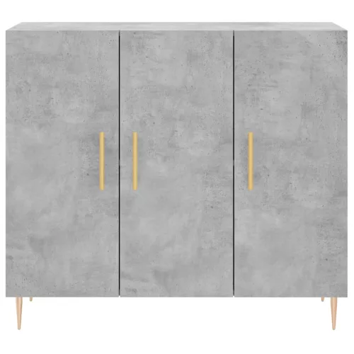  betonszürke szerelt fa tálalószekrény 90 x 34 x 80 cm