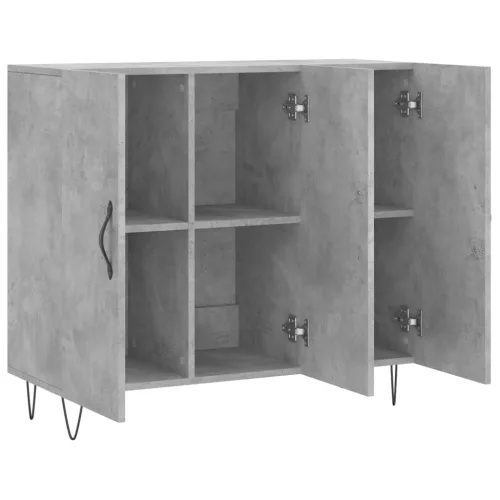  betonszürke szerelt fa tálalószekrény 90 x 34 x 80 cm