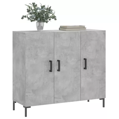  betonszürke szerelt fa tálalószekrény 90 x 34 x 80 cm