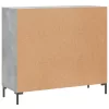  betonszürke szerelt fa tálalószekrény 90 x 34 x 80 cm