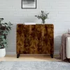  füstös tölgy színű szerelt fa tálalószekrény 90 x 34 x 80 cm