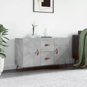  betonszürke szerelt fa tálalószekrény 100 x 36 x 60 cm
